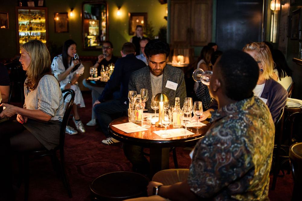 Guests at the gin tasting at The Barber Shop
